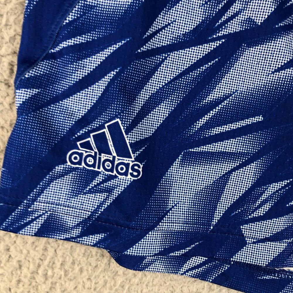 Adidas Shorts Mens Extra Large‎ Blue Athletic graphic Logo Spell Out Athleisure - Picture 2 of 9